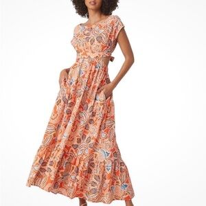 Misa Los Angeles Dana Mae dress in tangerine flora